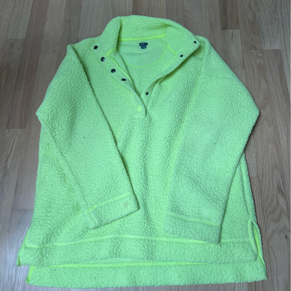 Aerie Lime Green Fleece Jacket